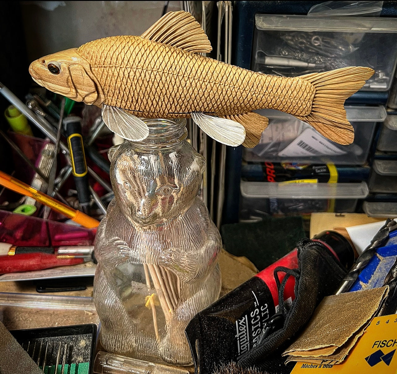 7 3/4” Lake Chub Sucker fish decoy
